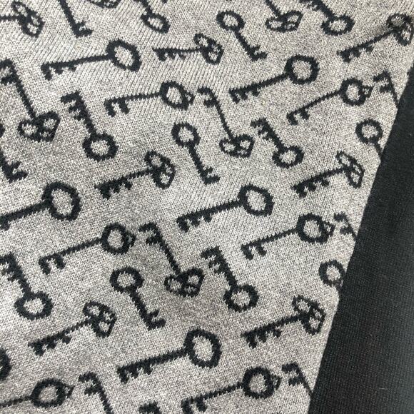 Merona Skeleton Key Print Black & Gray Sweater - Picture 8 of 8